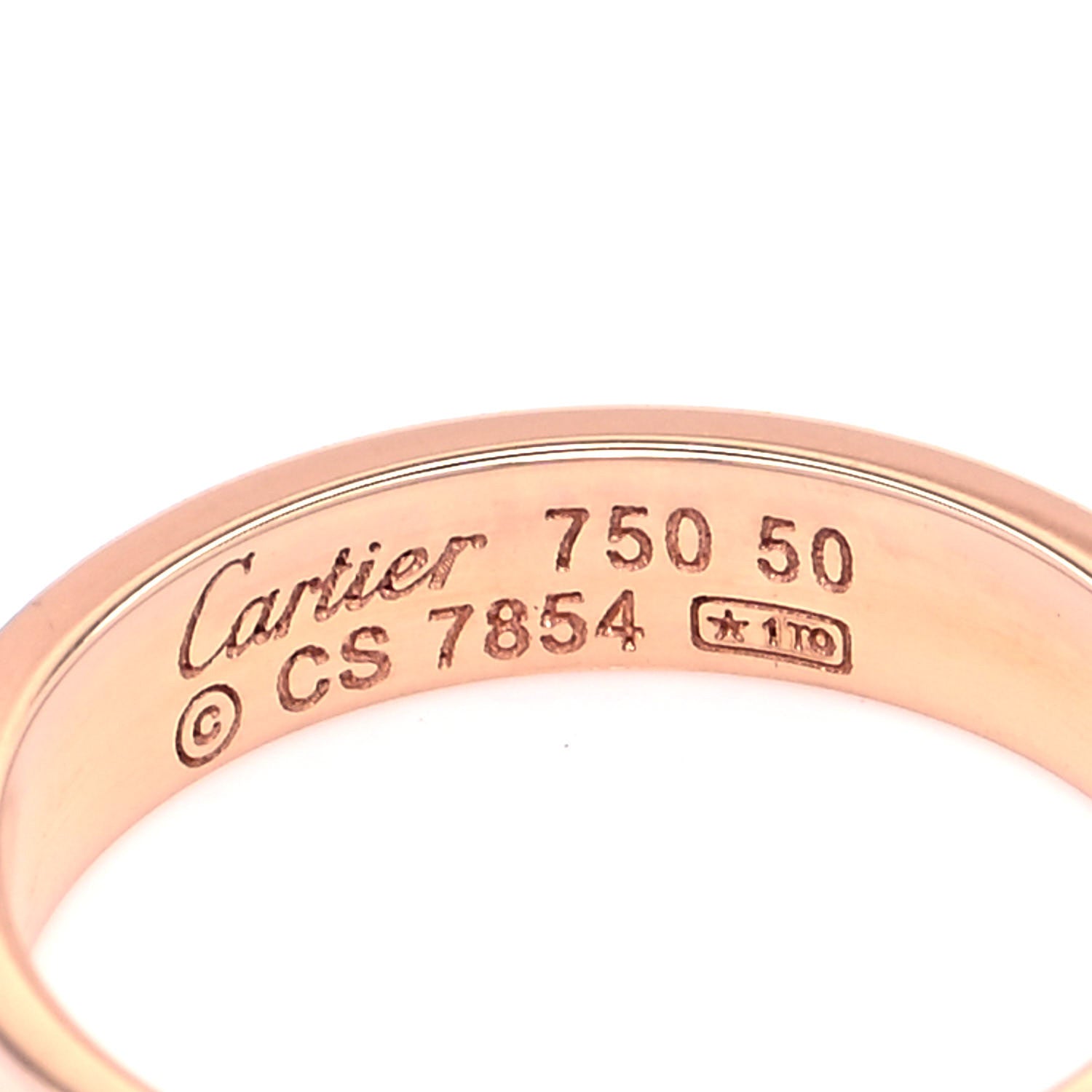 Cartier 18K Pink Gold 3.5mm LOVE Wedding Band Ring 50 5.25 4 of 4
