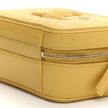 Chanel Caviar Quilted Small CC Filigree Vanity Case Yellow 9 of 11