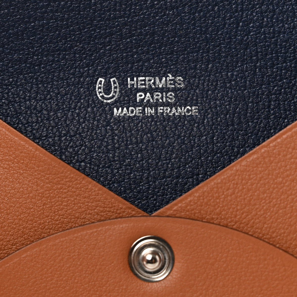 Swift Horseshoe Calvi Card Case Gold Bleu Navy