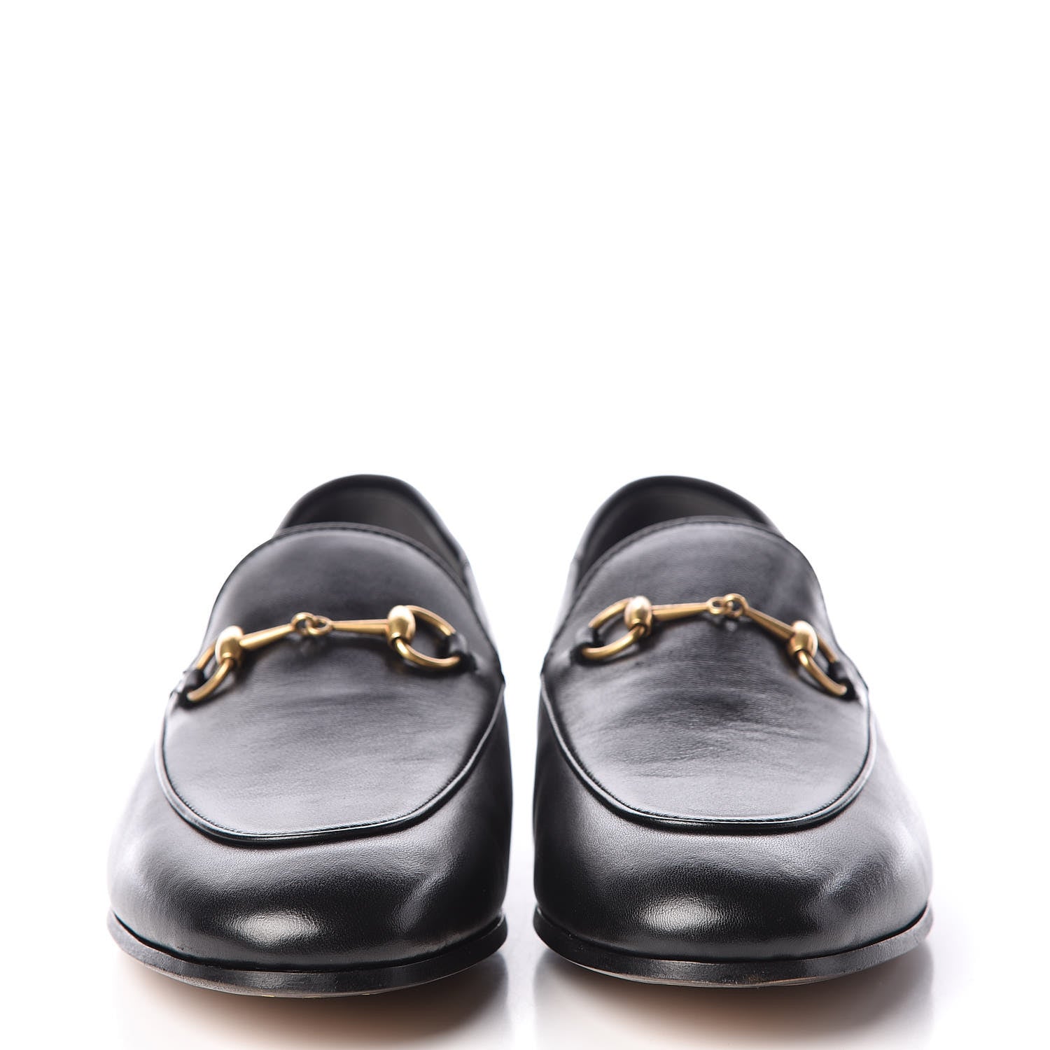 Gucci Lambskin Womens Brixton Horsebit Loafers 39 Black 2 of 8