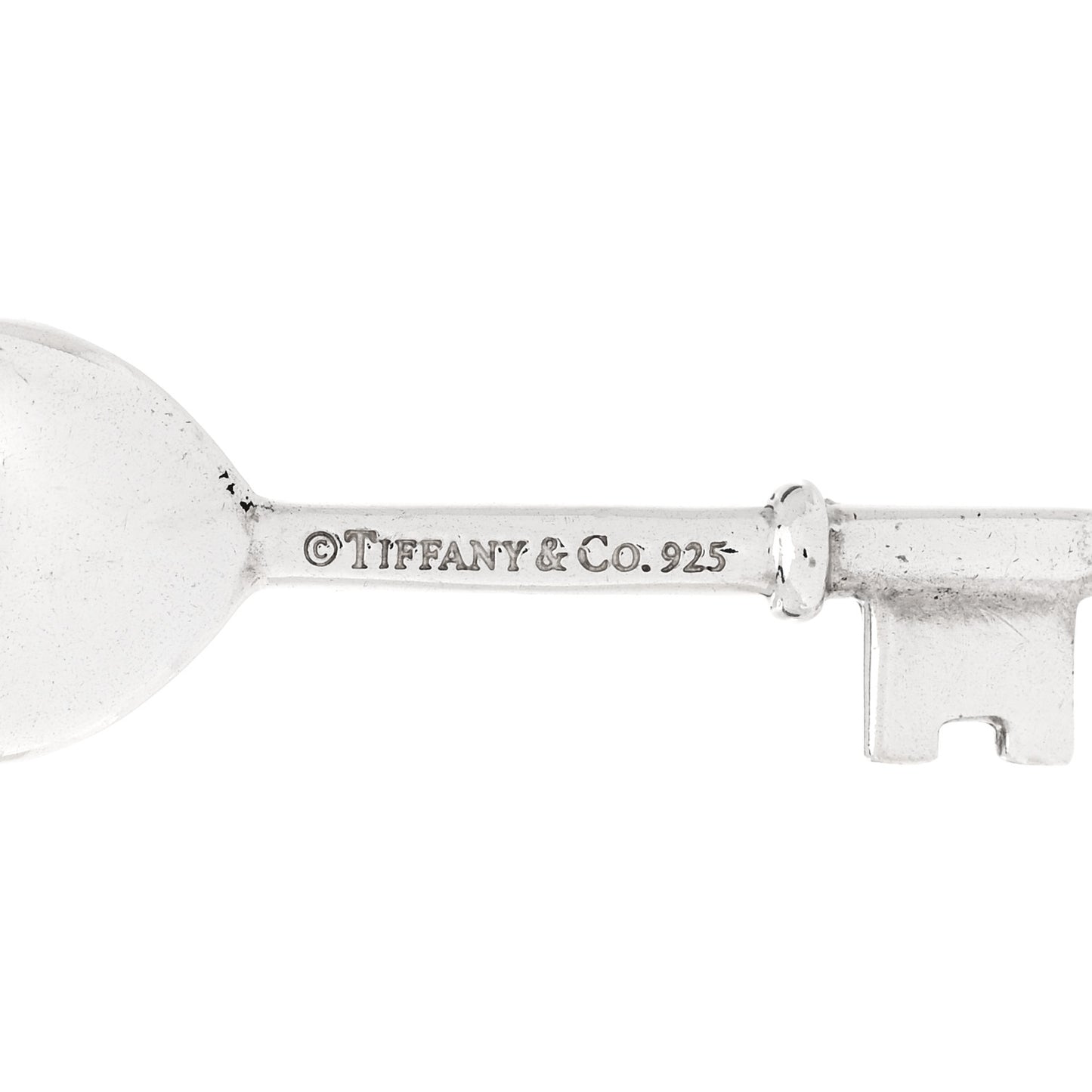 Sterling Silver Diamond Heart Key Pendant