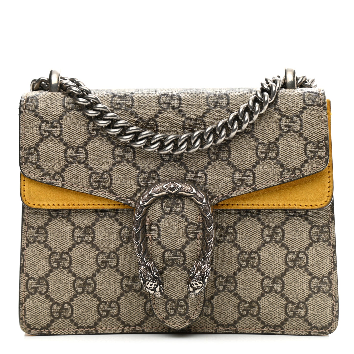 GG Supreme Monogram Mini Dionysus Shoulder Bag Yellow