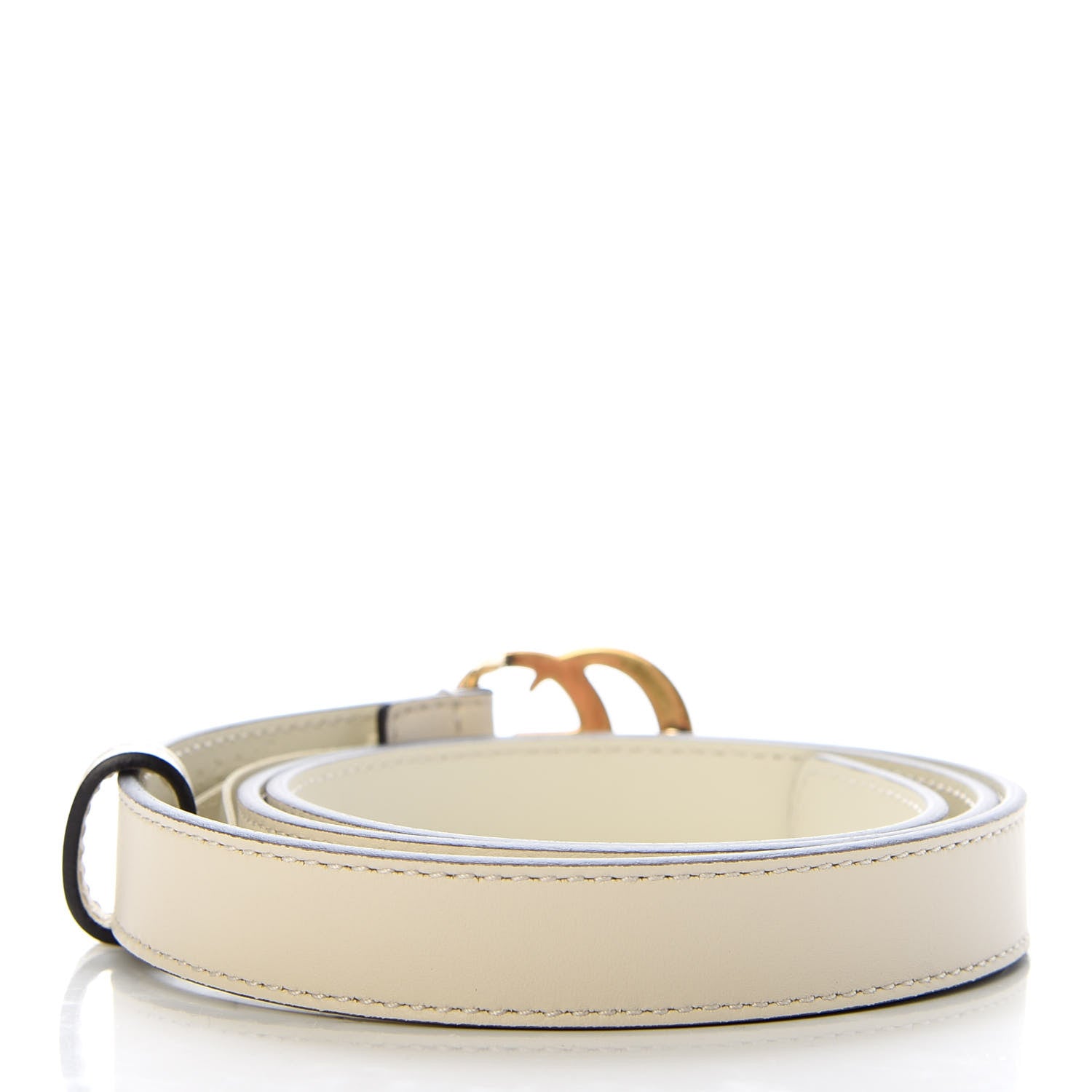 Gucci Calfskin Double G 20mm Belt 80 32 Mystic White 2 of 4