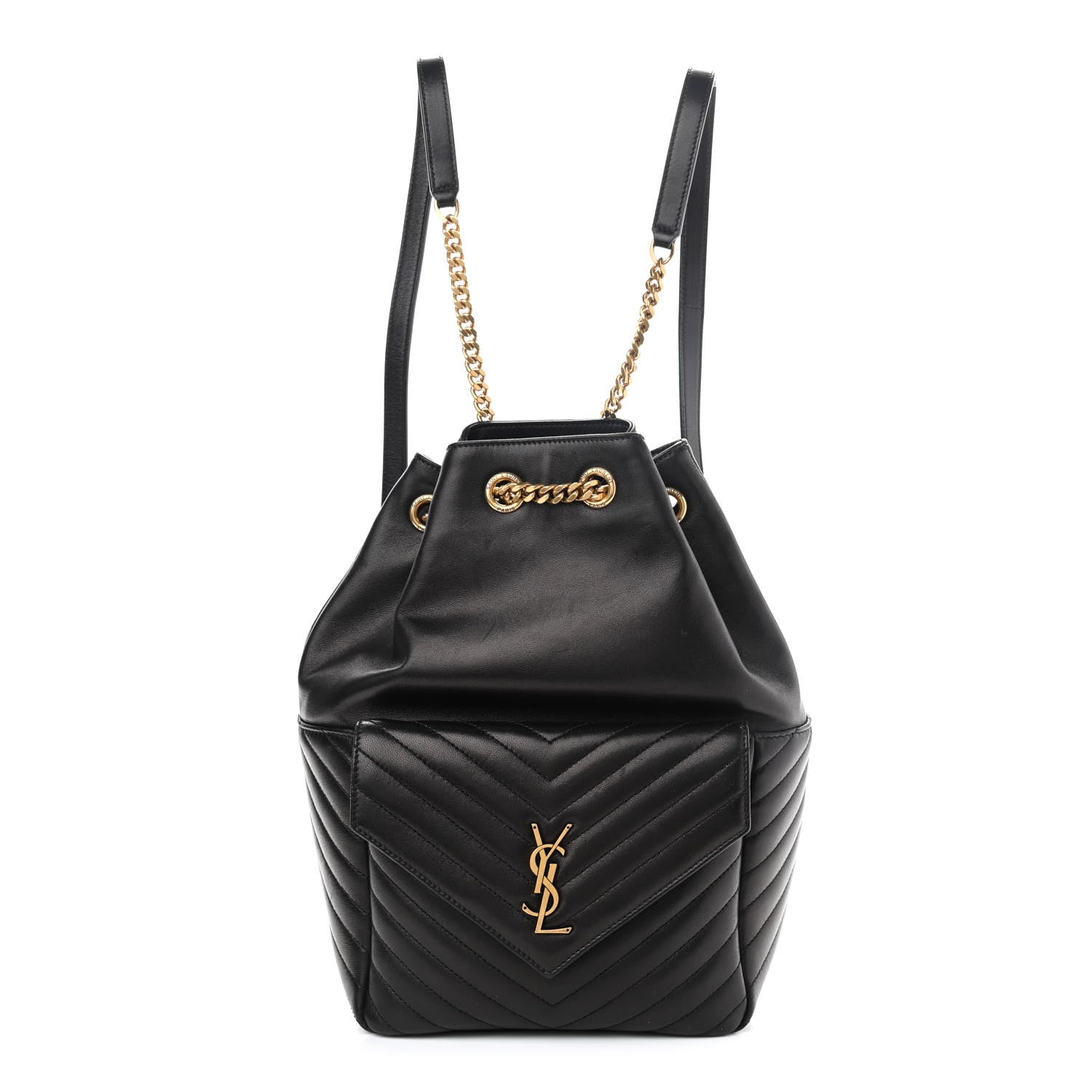 Saint Laurent Lambskin Matelasse Monogram Joe Backpack Black 1 of 10