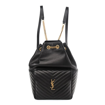 Saint Laurent Lambskin Matelasse Monogram Joe Backpack Black 1 of 10