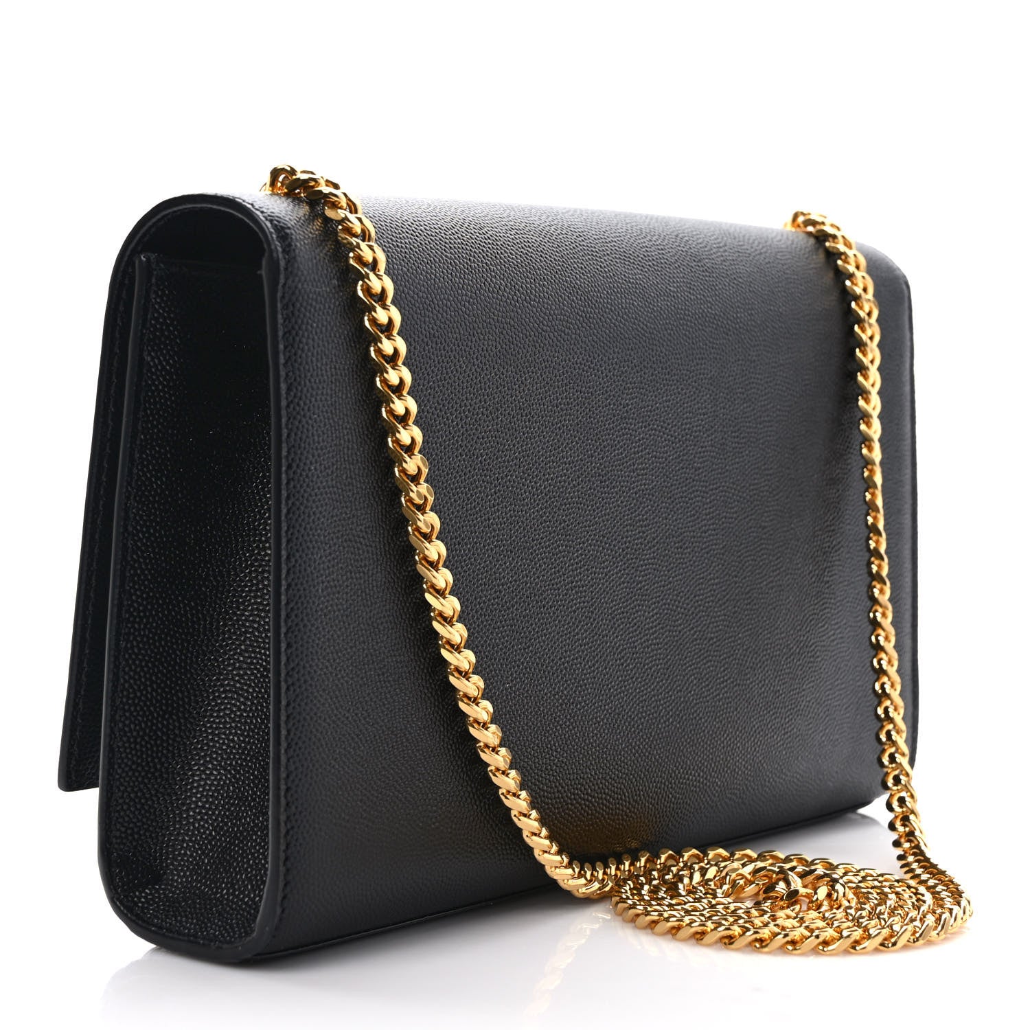 Saint Laurent Grain De Poudre Medium Classic Monogram Kate Satchel Black 3 of 8