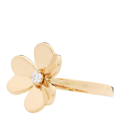 Van Cleef & Arpels 18K Yellow Gold Diamond Small Frivole Ring 51 5.75 3 of 6