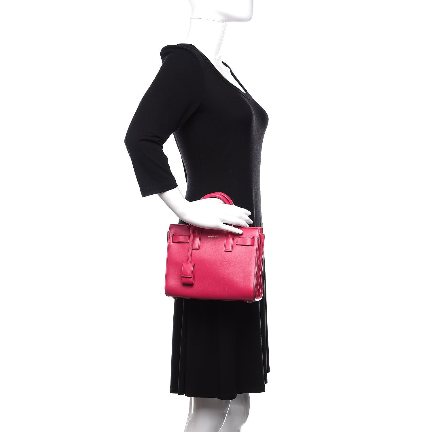 Saint Laurent Calfskin Nano Sac De Jour Bubblegum 3 of 13