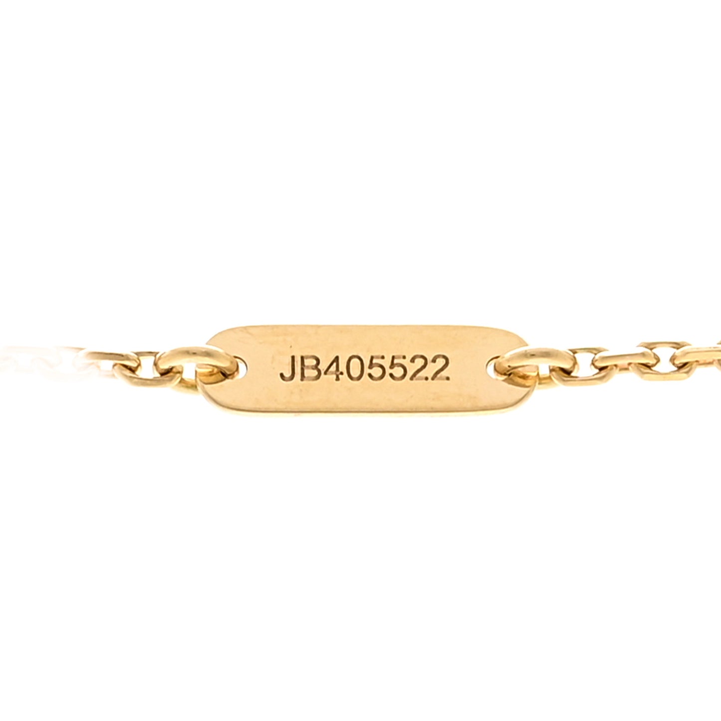 18K Yellow Gold Mother of Pearl Lucky Alhambra Butterfly Pendant Necklace