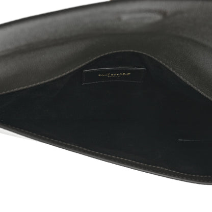 Saint Laurent Grain De Poudre Uptown Pouch Pebble 5 of 9
