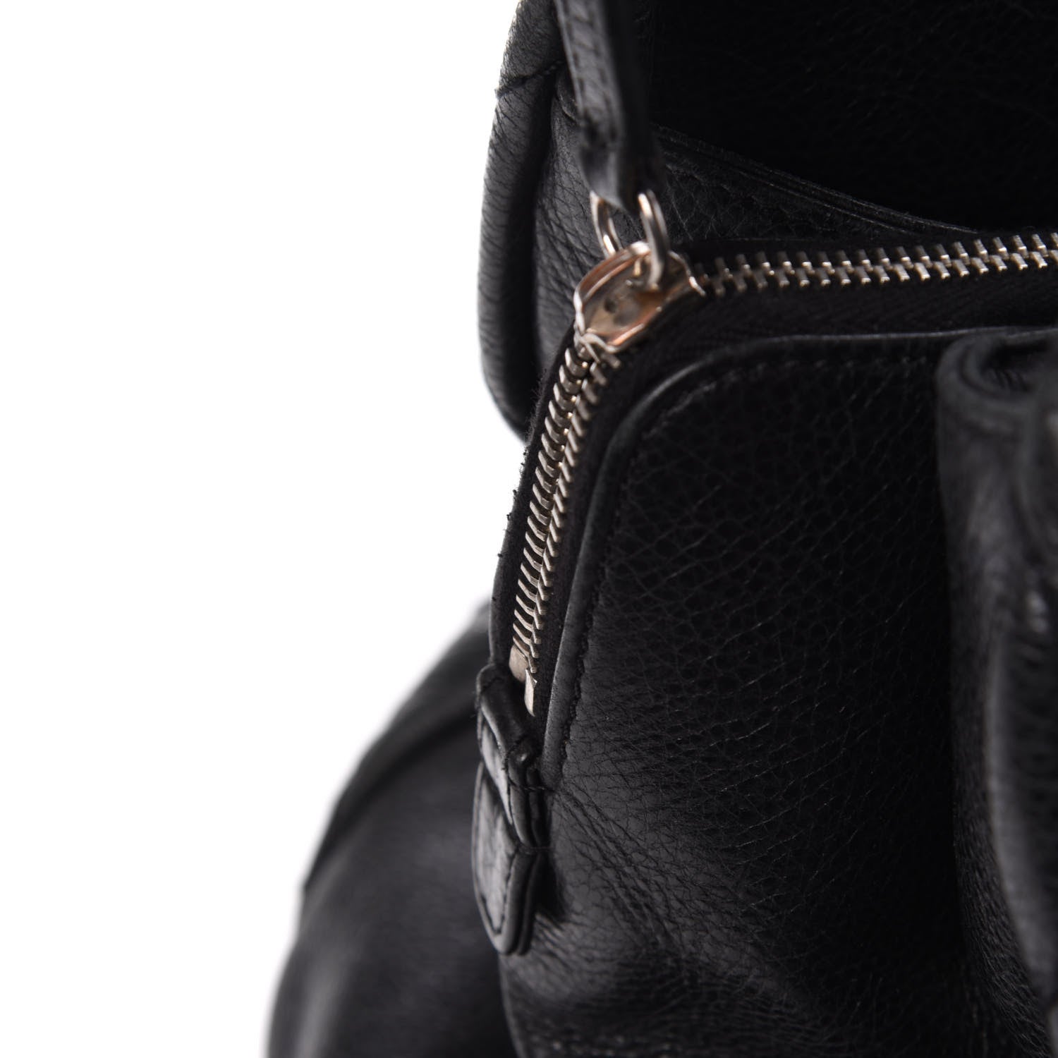 Chanel Glazed Calfskin Diamond Stitched XL On The Road Zip Tote Black 8 of 13