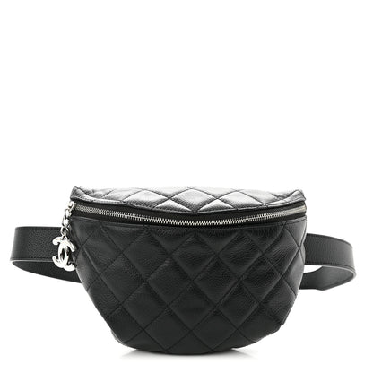Chanel Grained Calfskin Quilted Waist Belt Bag Black 1 of 10