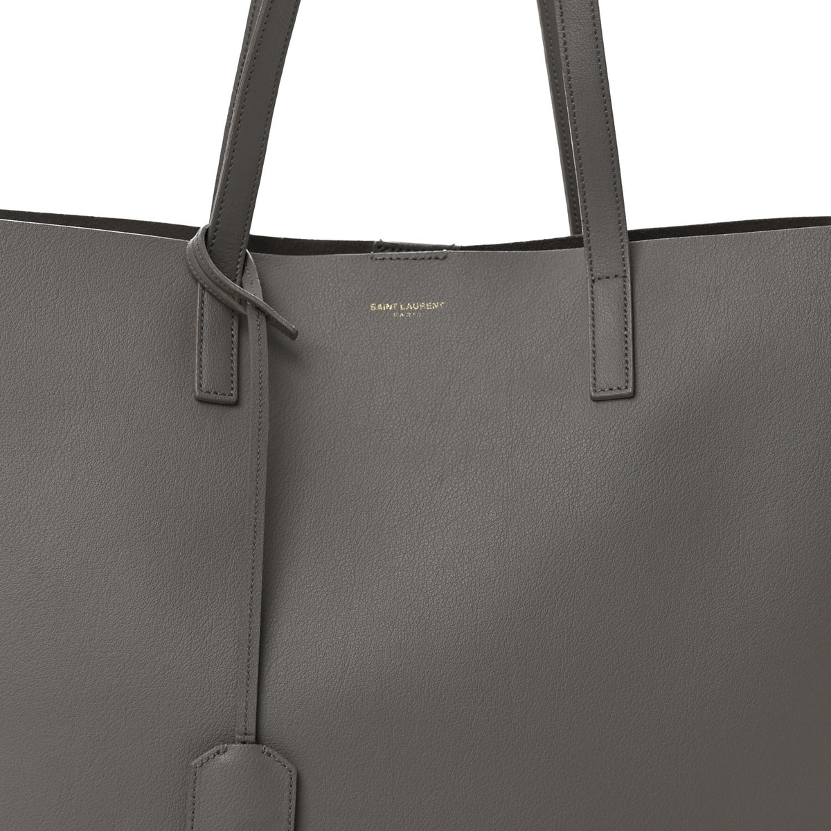 Saint Laurent Calfskin Large Shopping Tote Granite 9 of 13