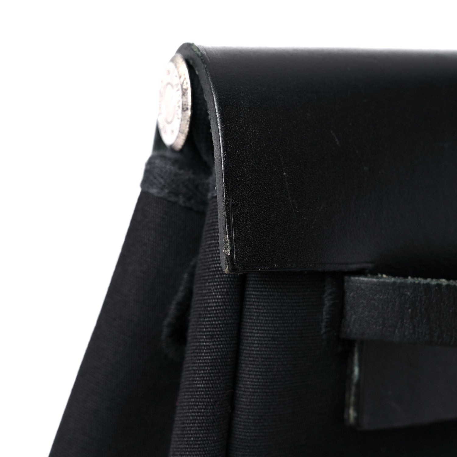 Hermes Toile Vache Calfskin Herbag 39 MM Black 19 of 21