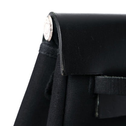 Hermes Toile Vache Calfskin Herbag 39 MM Black 19 of 21
