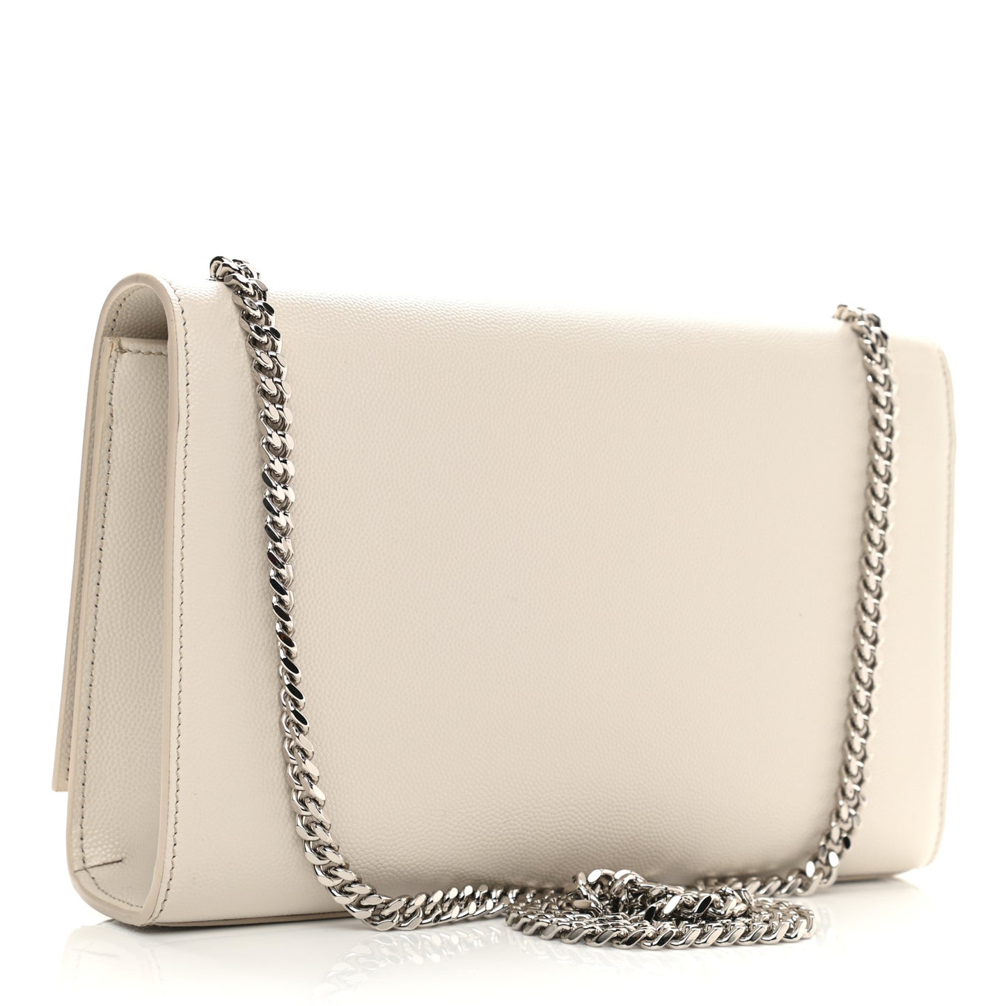Grain De Poudre Medium Classic Monogram Kate Satchel Icy White