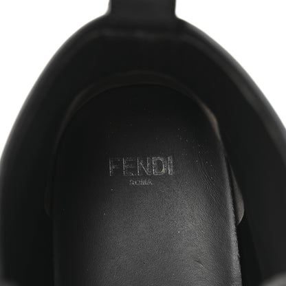 Fendi Glazed Fabric FF 1974 Stamp Patch High Top Sneakers 37.5 Mogano Panna Black 8 of 10