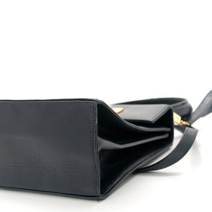 Salvatore Ferragamo Brushed Off Calfskin Small Iconic Top Handle Bag Navy 9 of 10