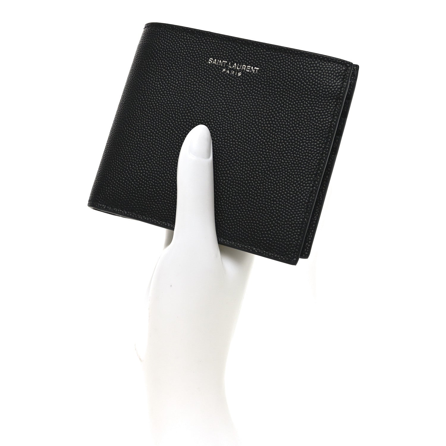 Saint Laurent Grain De Poudre Paris East West Wallet Black 2 of 8
