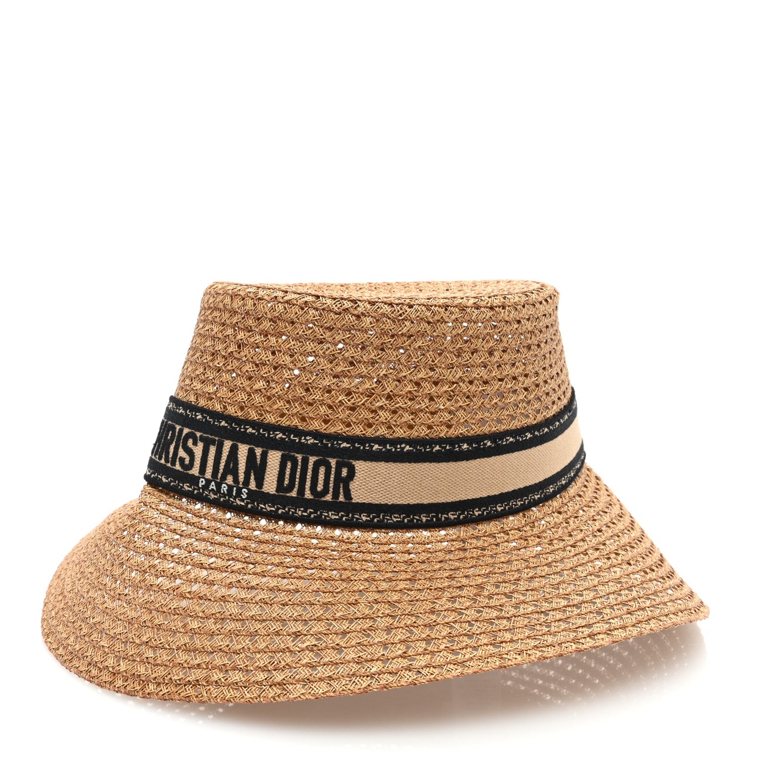 Christian Dior Straw Bucket Hat 57 Natural 1 of 10