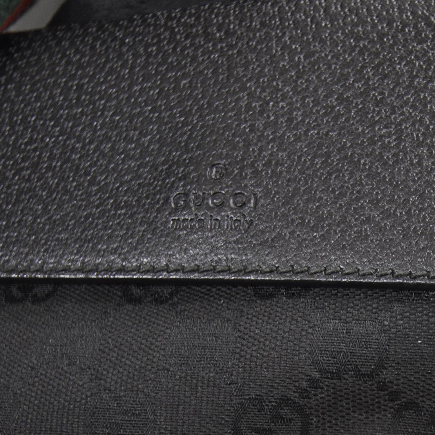 Gucci Monogram Web Medium Double Pocket Messenger Bag Black 9 of 10