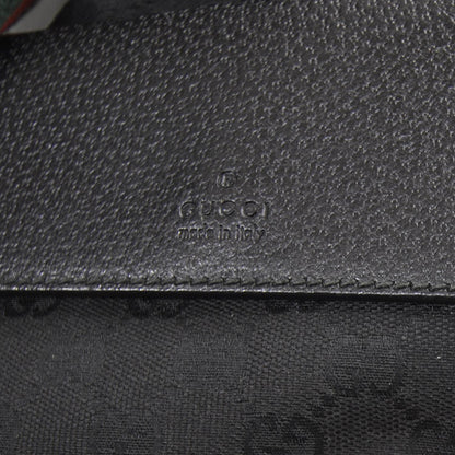 Gucci Monogram Web Medium Double Pocket Messenger Bag Black 9 of 10