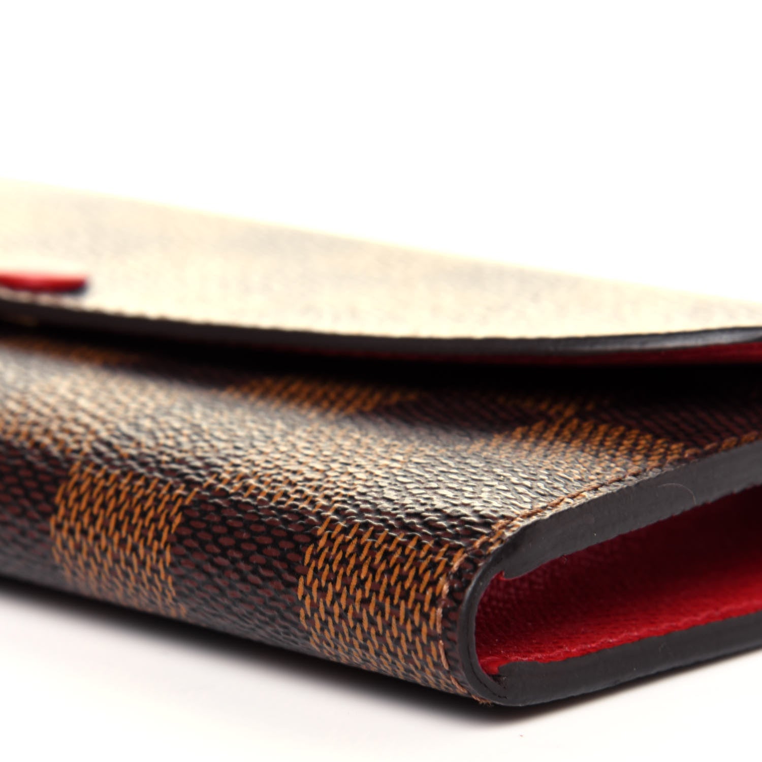 Louis Vuitton Damier Ebene Emilie Wallet Red 10 of 13