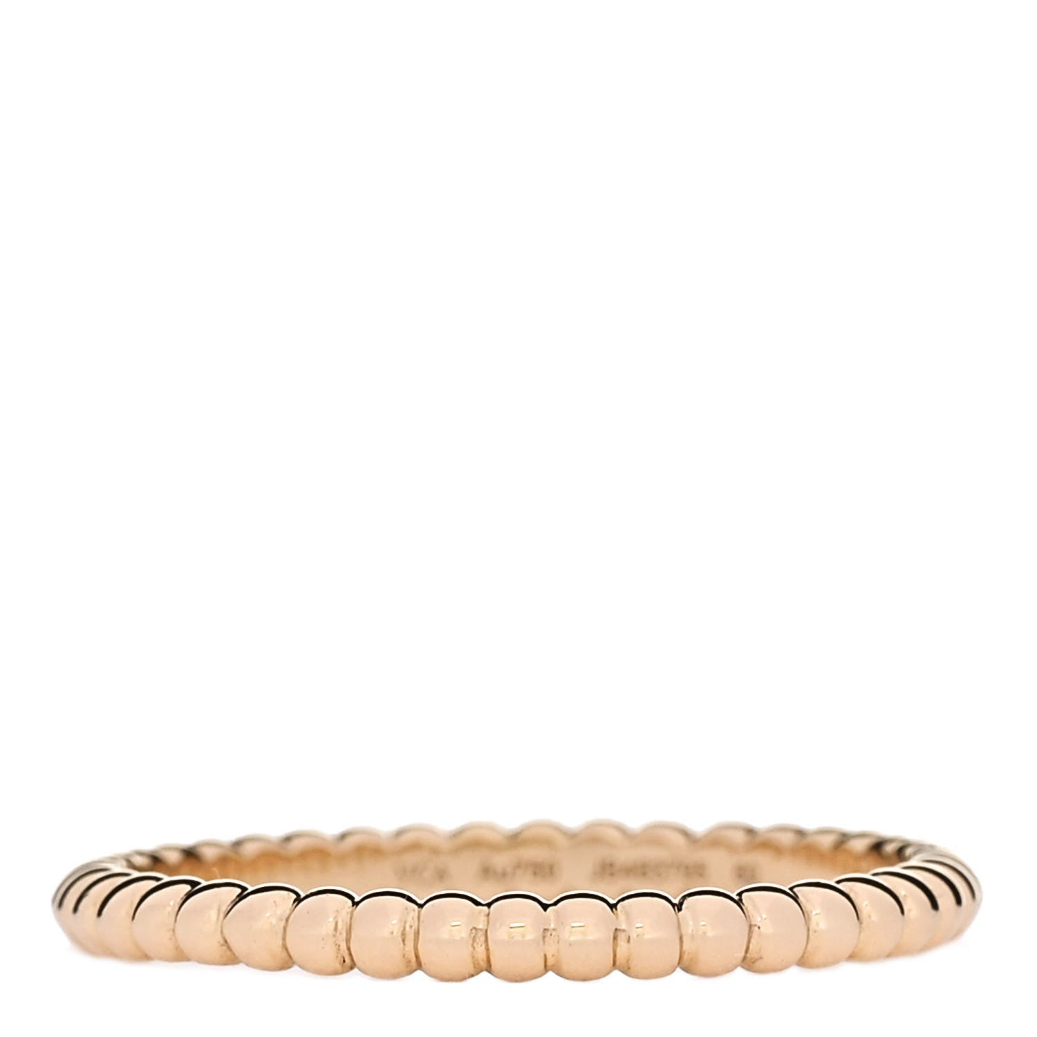 Van Cleef & Arpels 18K Yellow Gold Small Perlee Ring 60 9 1 of 5