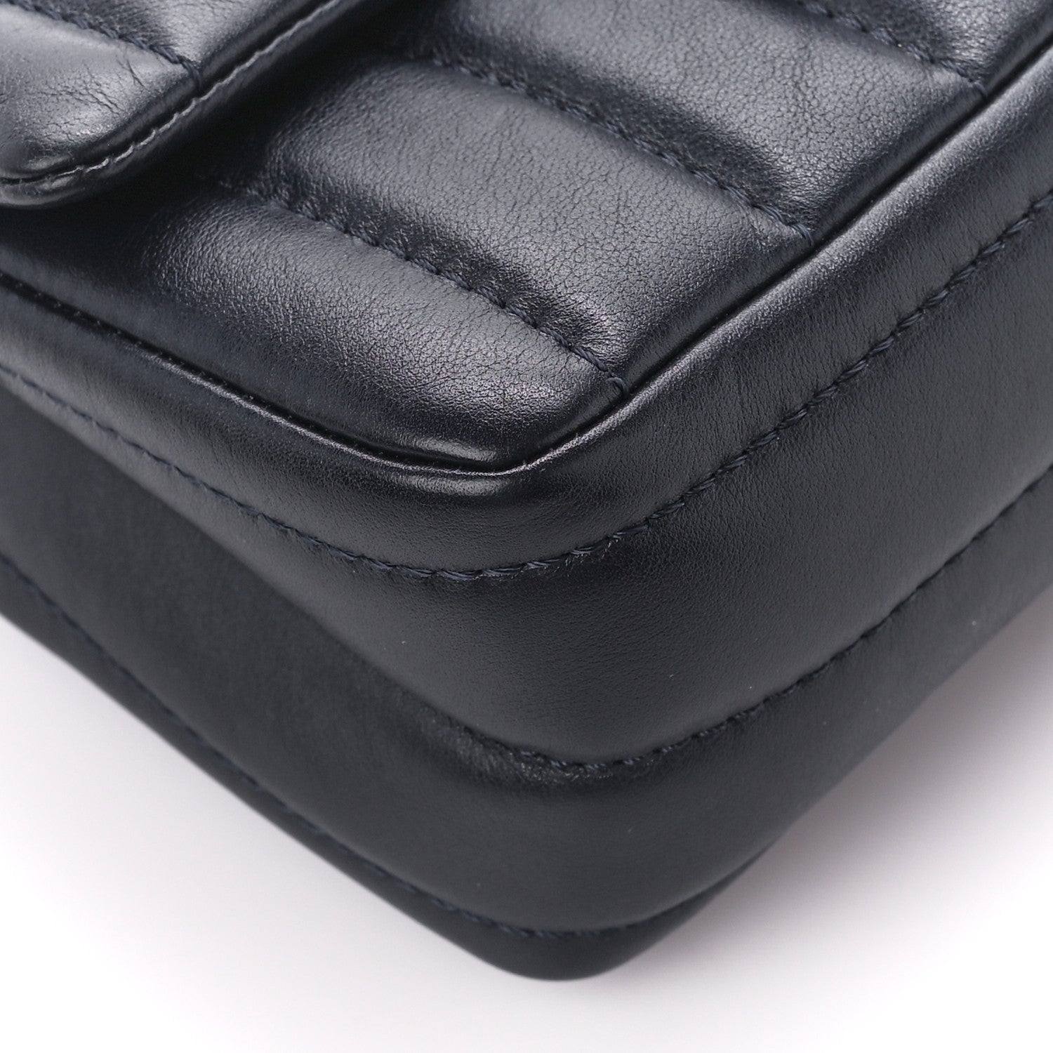 Chanel Aged Calfskin Vertical Quilted 2.55 Reissue Mini Flap Navy 9 of 11