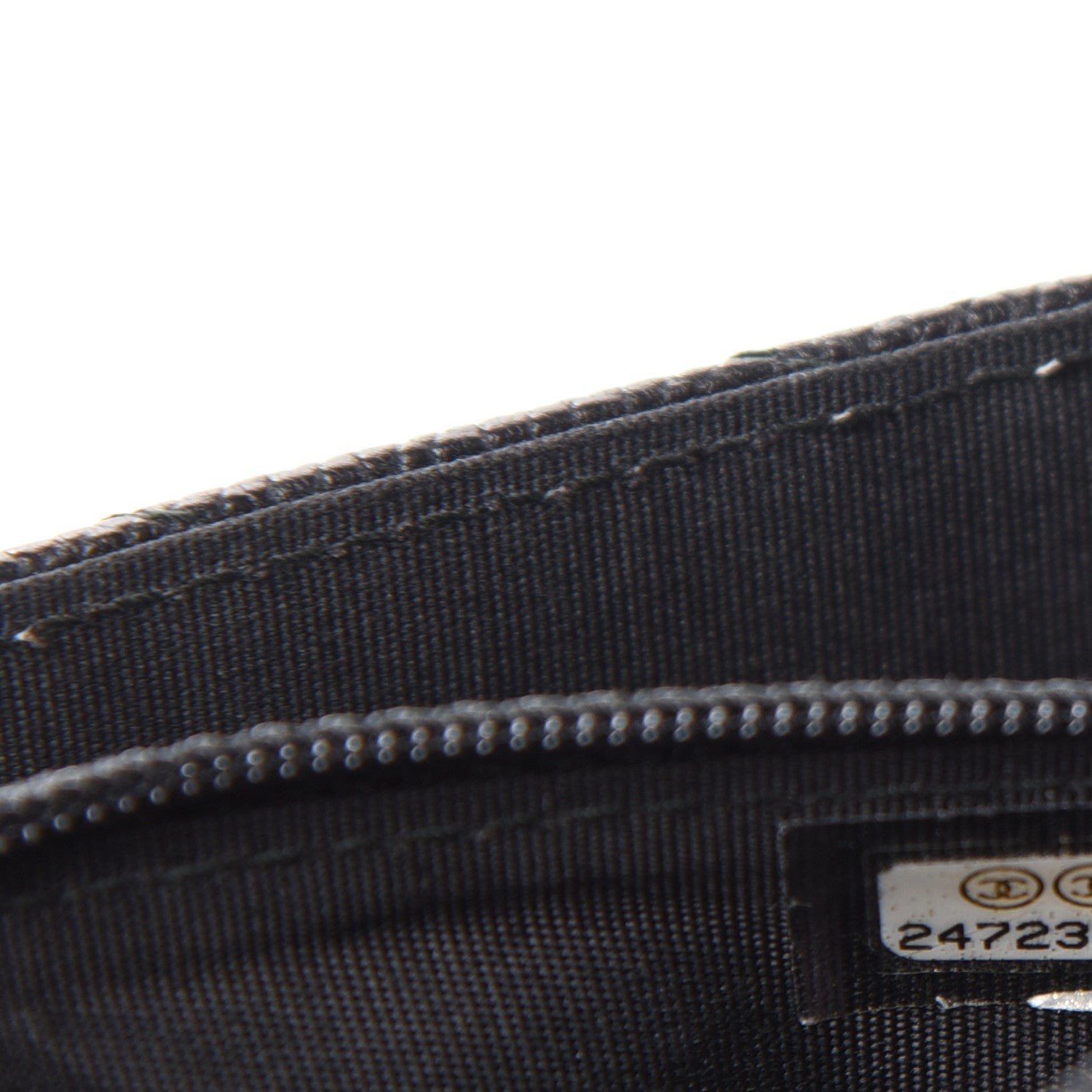 Chanel Caviar Chevron Quilted Square Wallet On Chain WOC Black 10 of 11