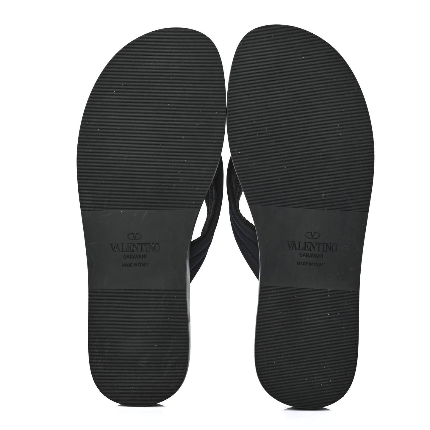 Rubber Mens VLTN Thong Sandals 43 Black