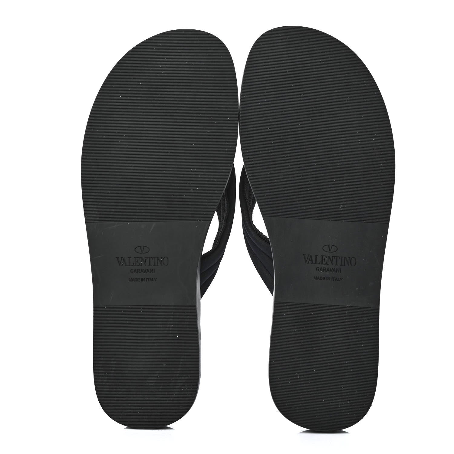 Valentino Garavani Rubber Mens VLTN Thong Sandals 43 Black 4 of 4