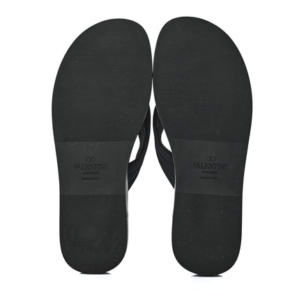 Valentino Garavani Rubber Mens VLTN Thong Sandals 43 Black 4 of 4