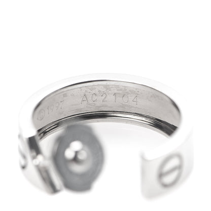Cartier 18K White Gold 5.5mm LOVE Hoop Earrings 5 of 6