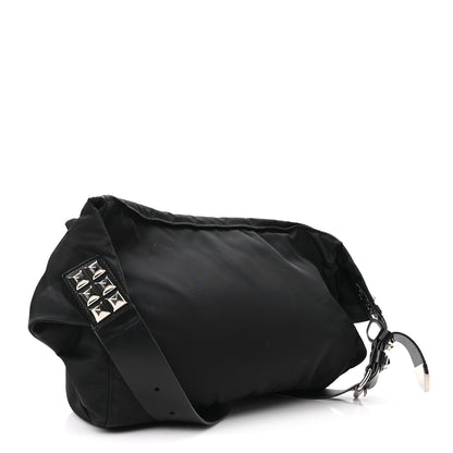 Prada Tessuto Nylon Studded Belt Bag Black 3 of 9