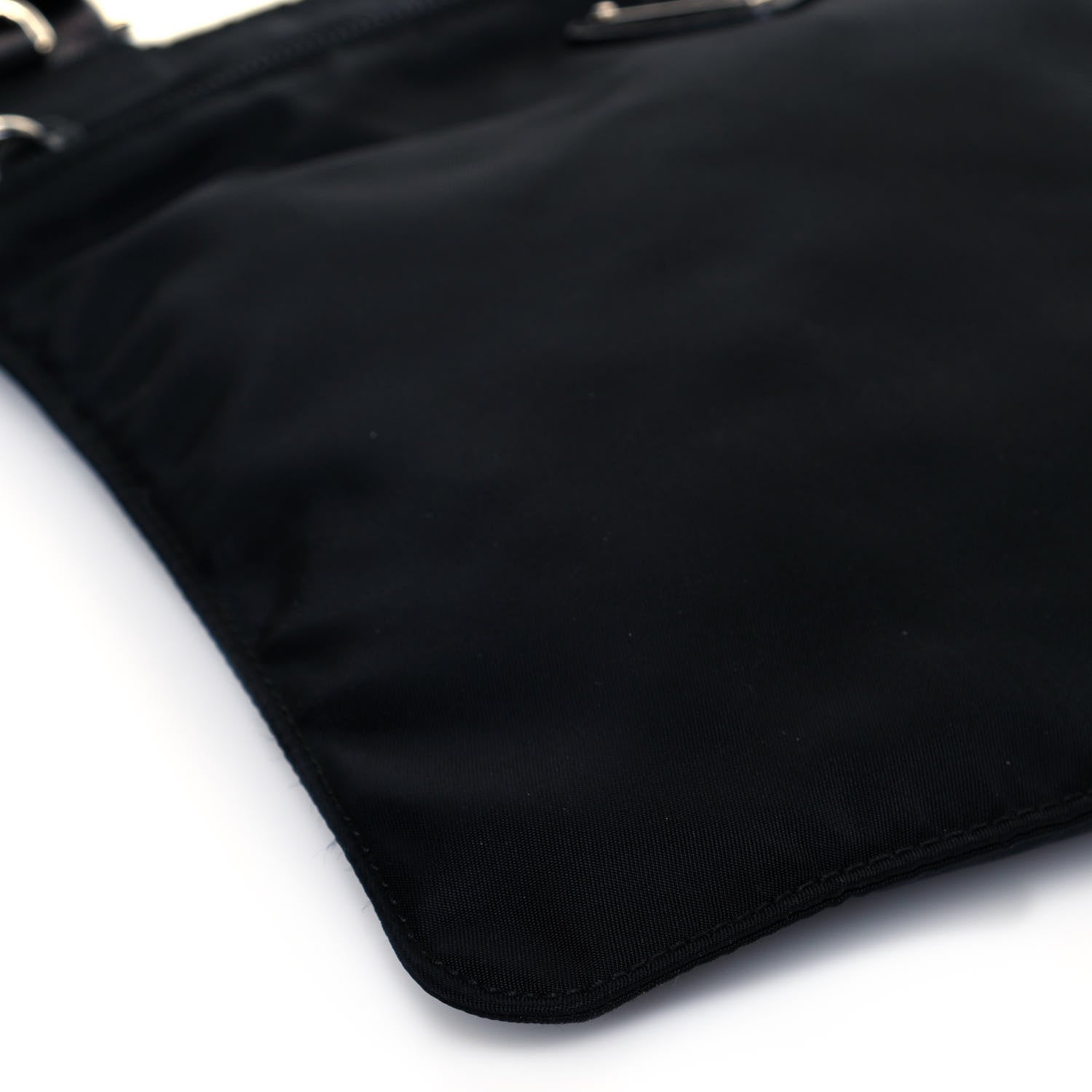 Prada Nylon Vela Flat Messenger Bag Black 5 of 10