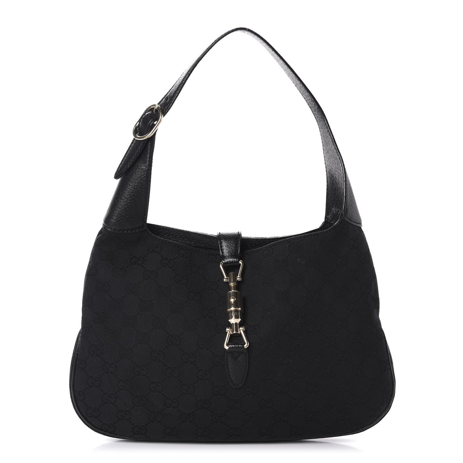 Gucci Monogram Small Jackie O Hobo Black 1 of 10