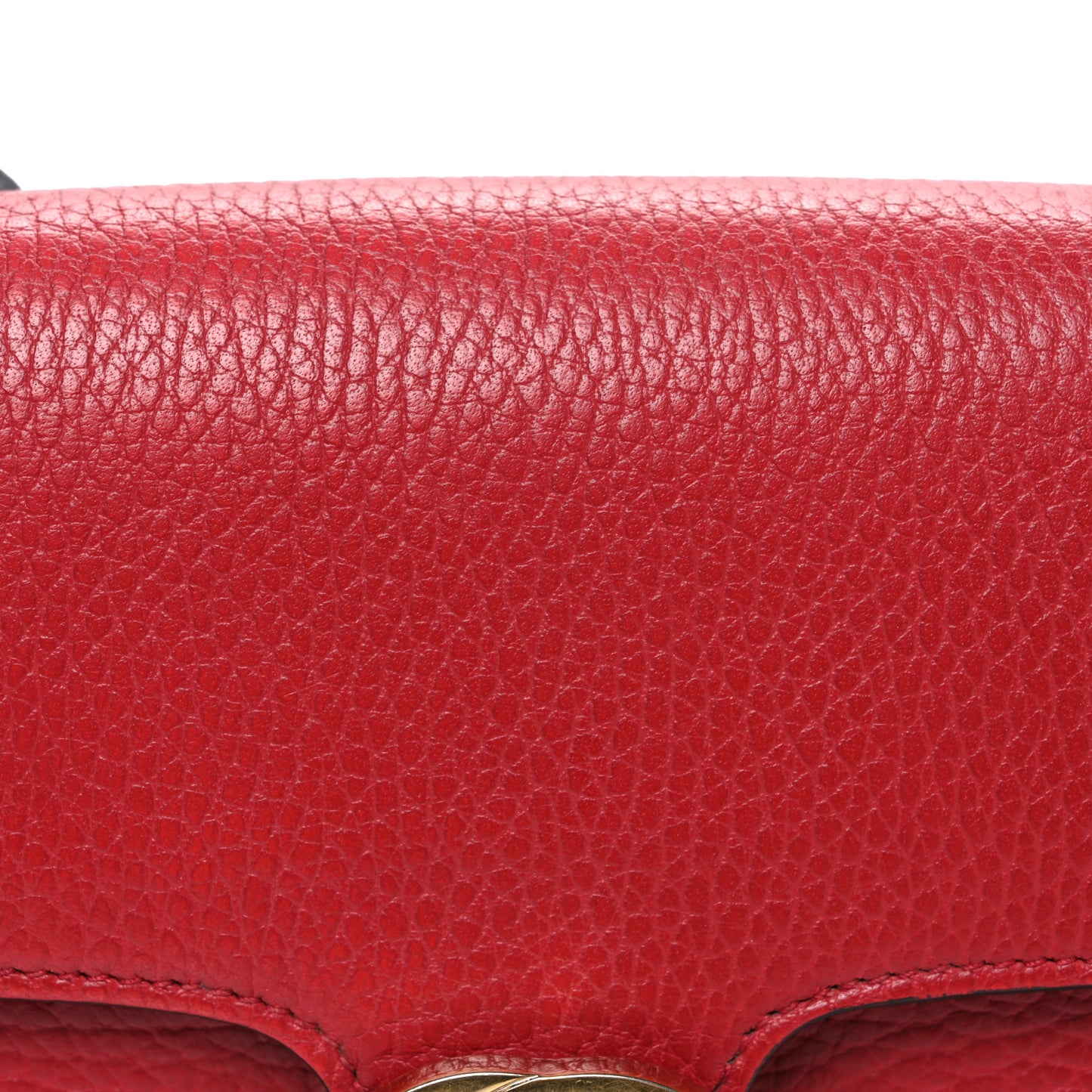 Dollar Calfskin Small Interlocking G Shoulder Bag Red