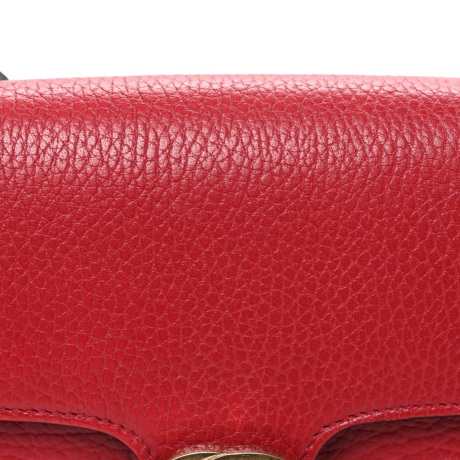 Gucci Dollar Calfskin Small Interlocking G Shoulder Bag Red 7 of 10