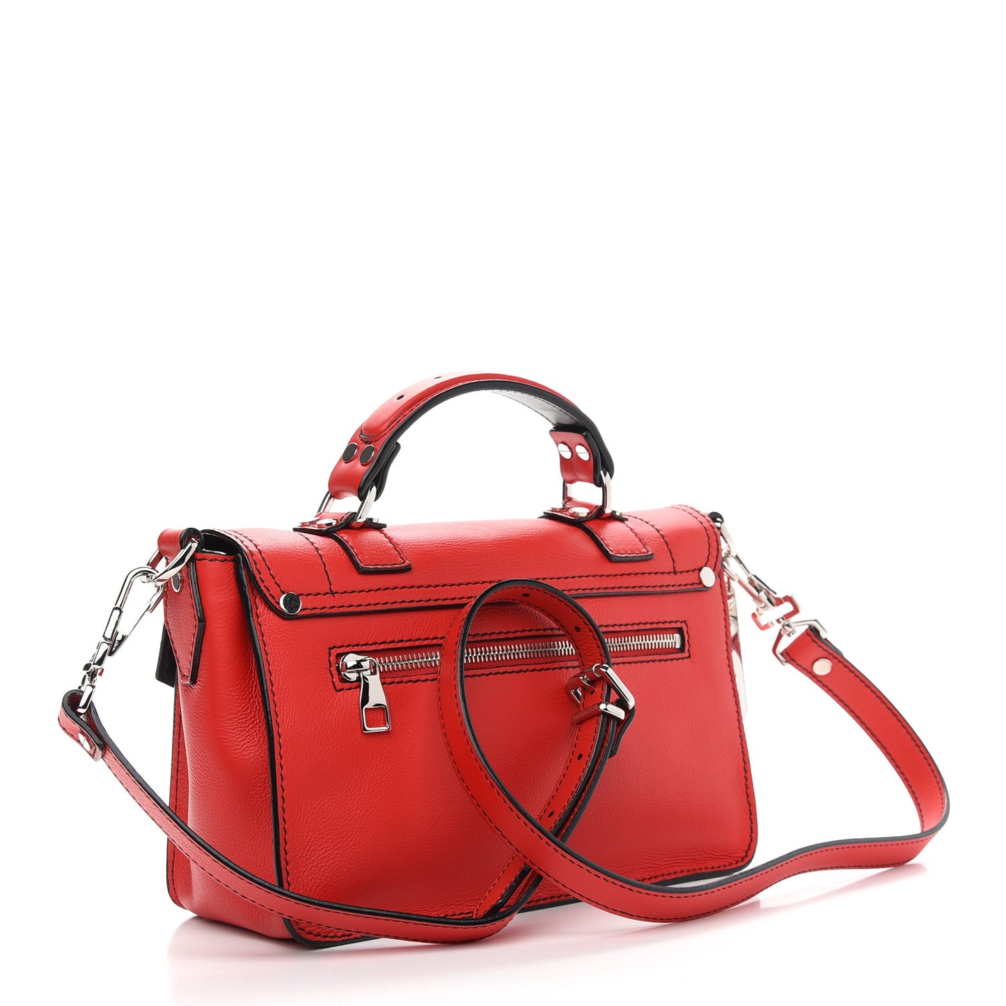 Grainy Calfskin Tiny PS1 Satchel Geranium