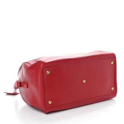 Saint Laurent Calfskin Classic Duffle 12 Bag Red 4 of 9