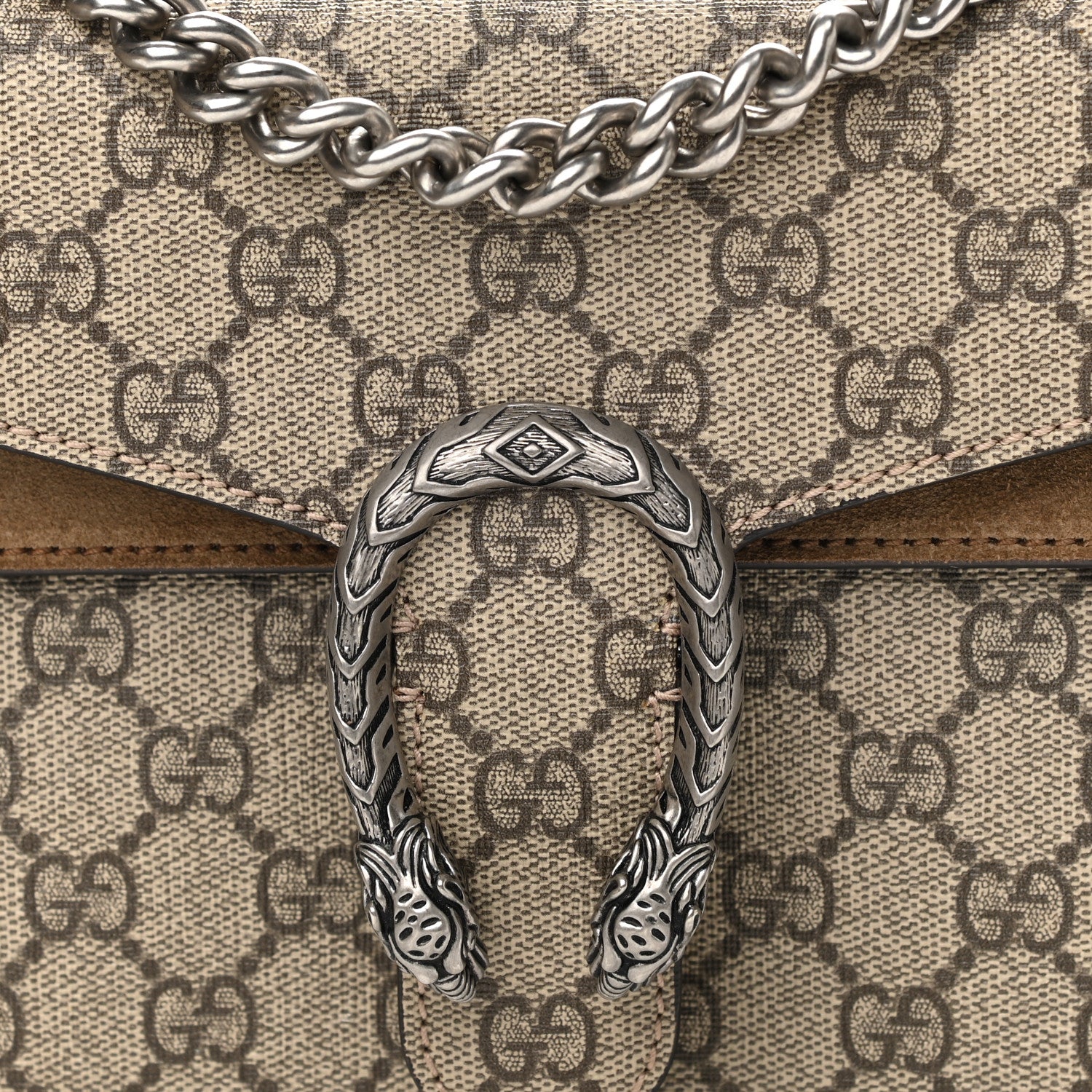 Gucci GG Supreme Monogram Mini Dionysus Shoulder Bag Taupe 8 of 12