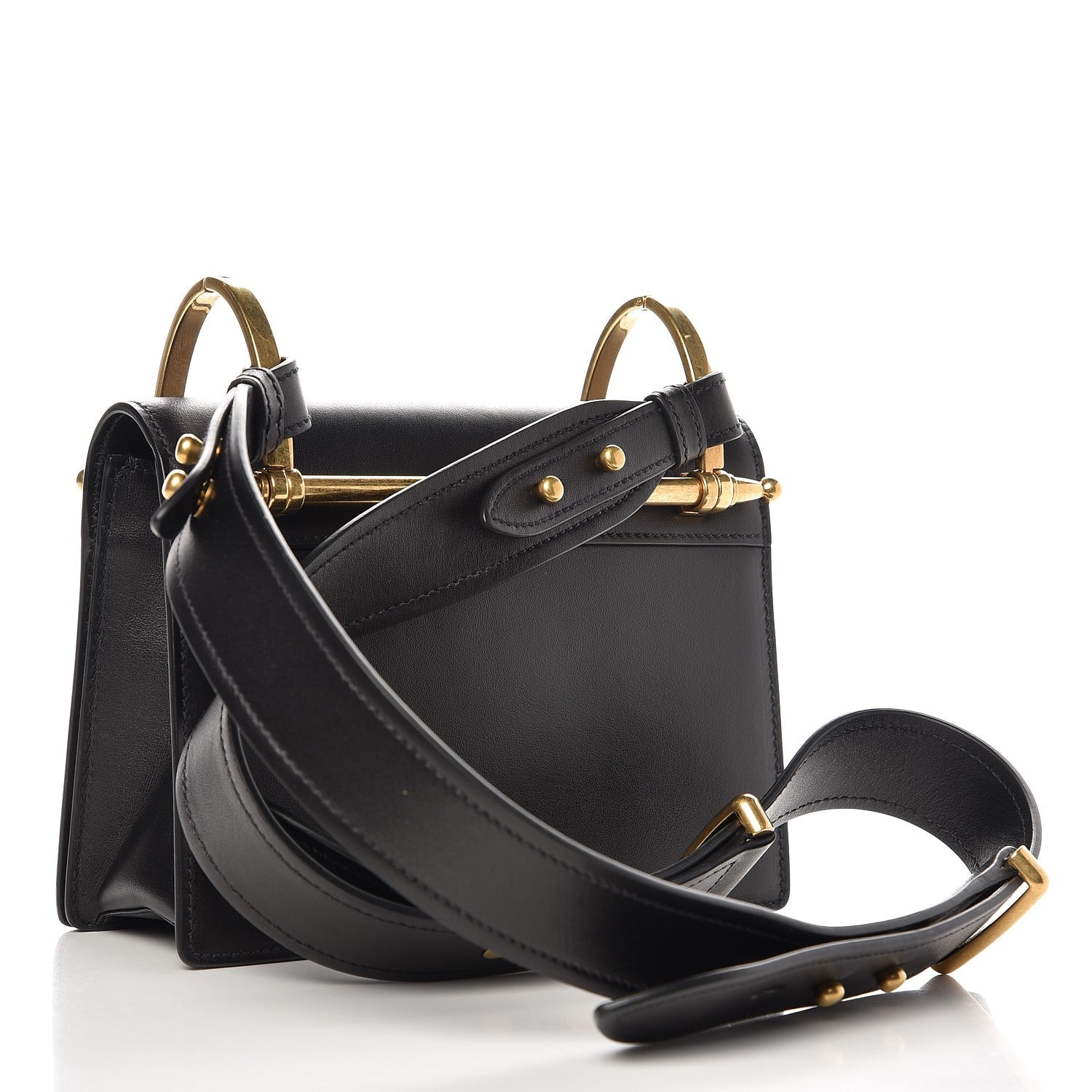 Prada Vitello Antic Soft Pattina Shoulder Bag Black 3 of 6
