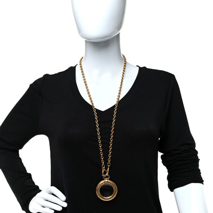 Chanel Loupe Magnifying Glass Necklace Gold 2 of 6
