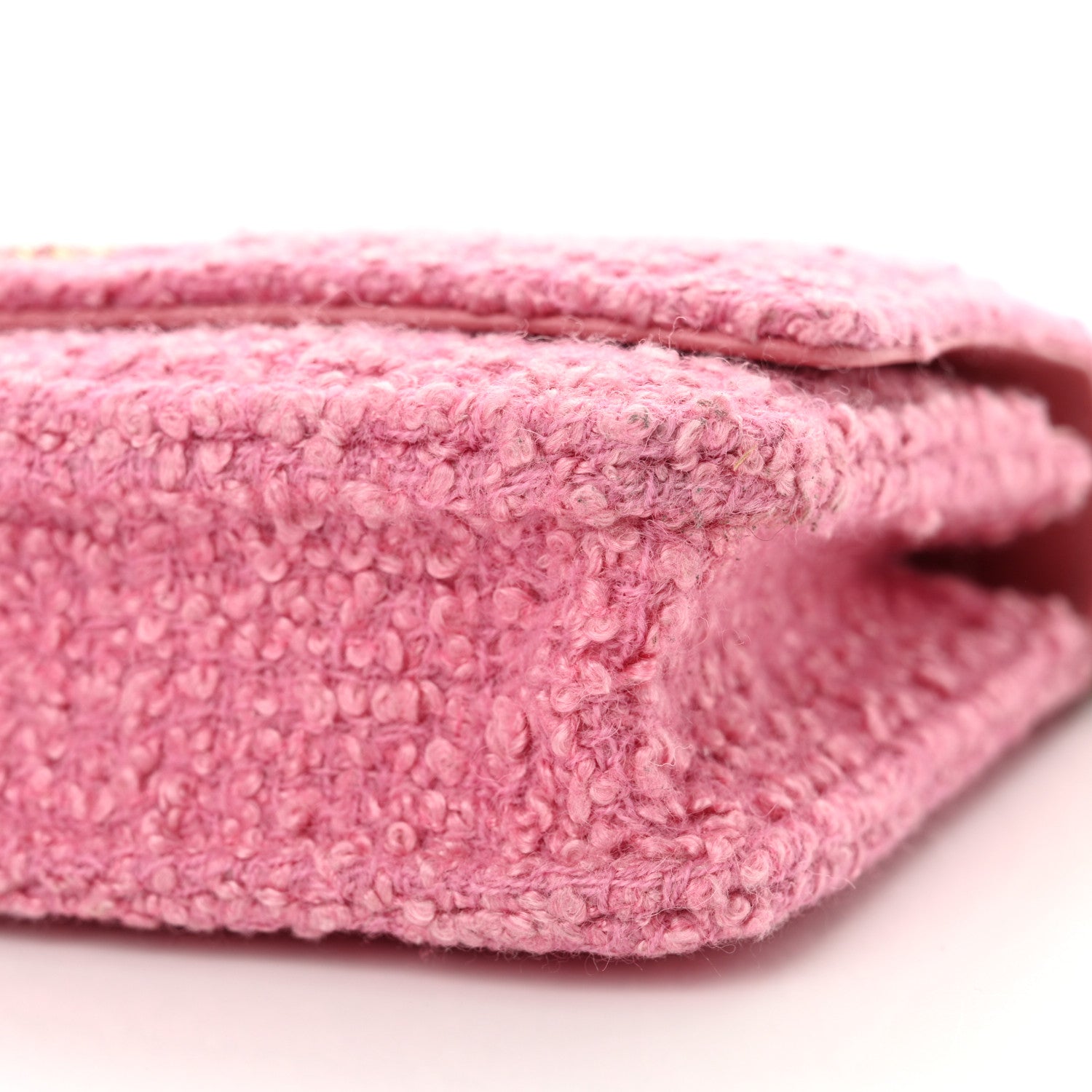 Chanel Wool Tweed Lambskin Quilted Chanel 19 Wallet On Chain WOC Pink 11 of 13