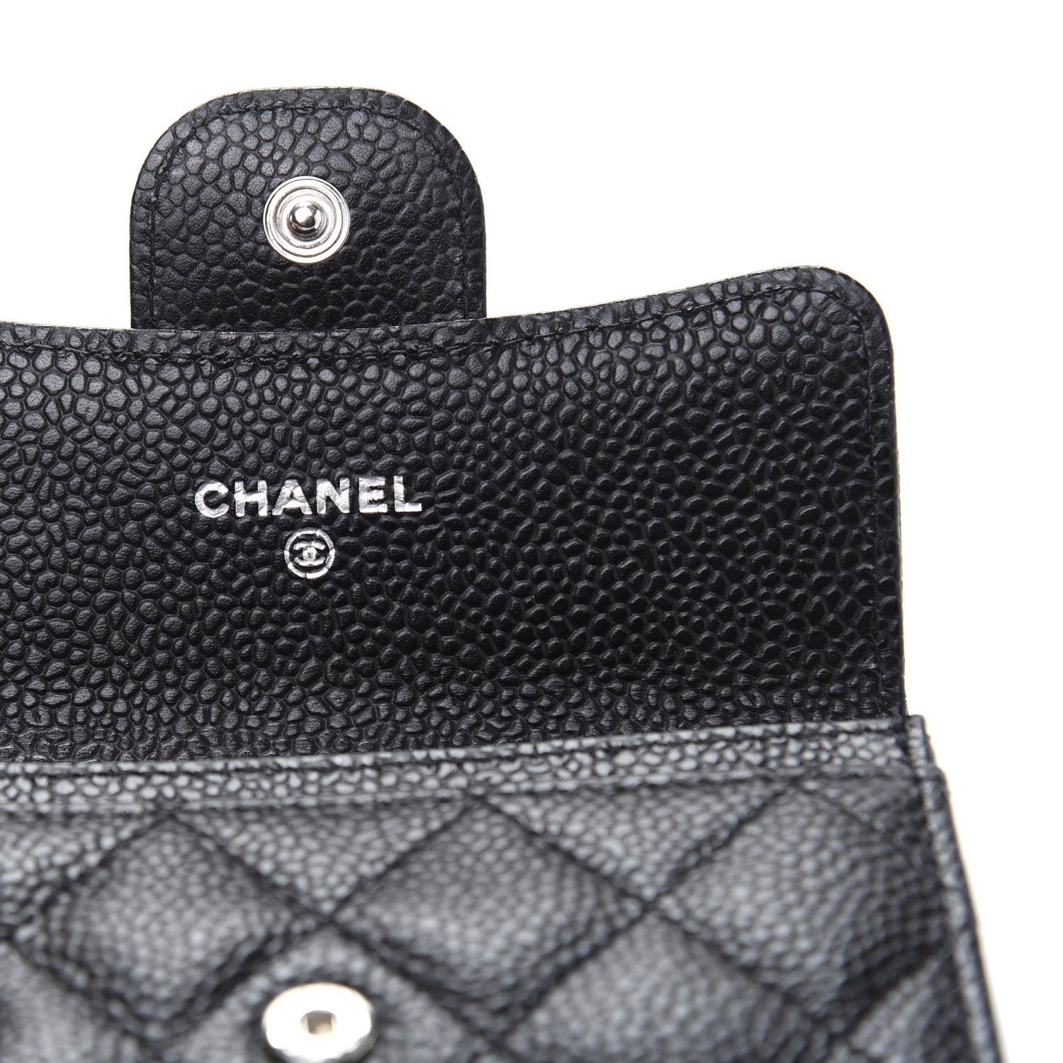 Chanel Caviar Quilted Flap Card Holder Wallet Black 8 of 11
