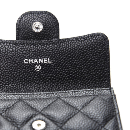 Chanel Caviar Quilted Flap Card Holder Wallet Black 8 of 11