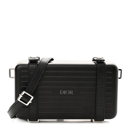 Christian Dior X RIMOWA Aluminum Personal Clutch On Strap Black 1 of 10