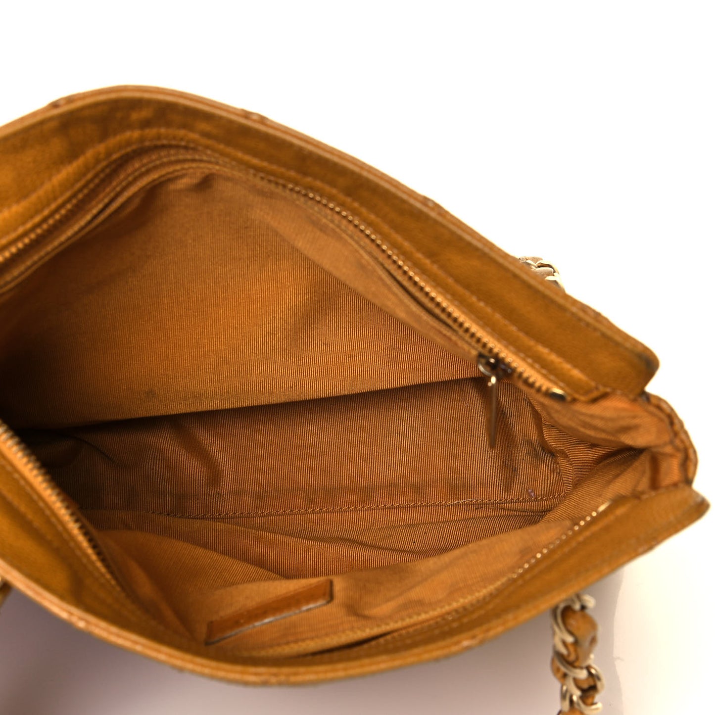 Caviar Stitched Shoulder Bag Yellow