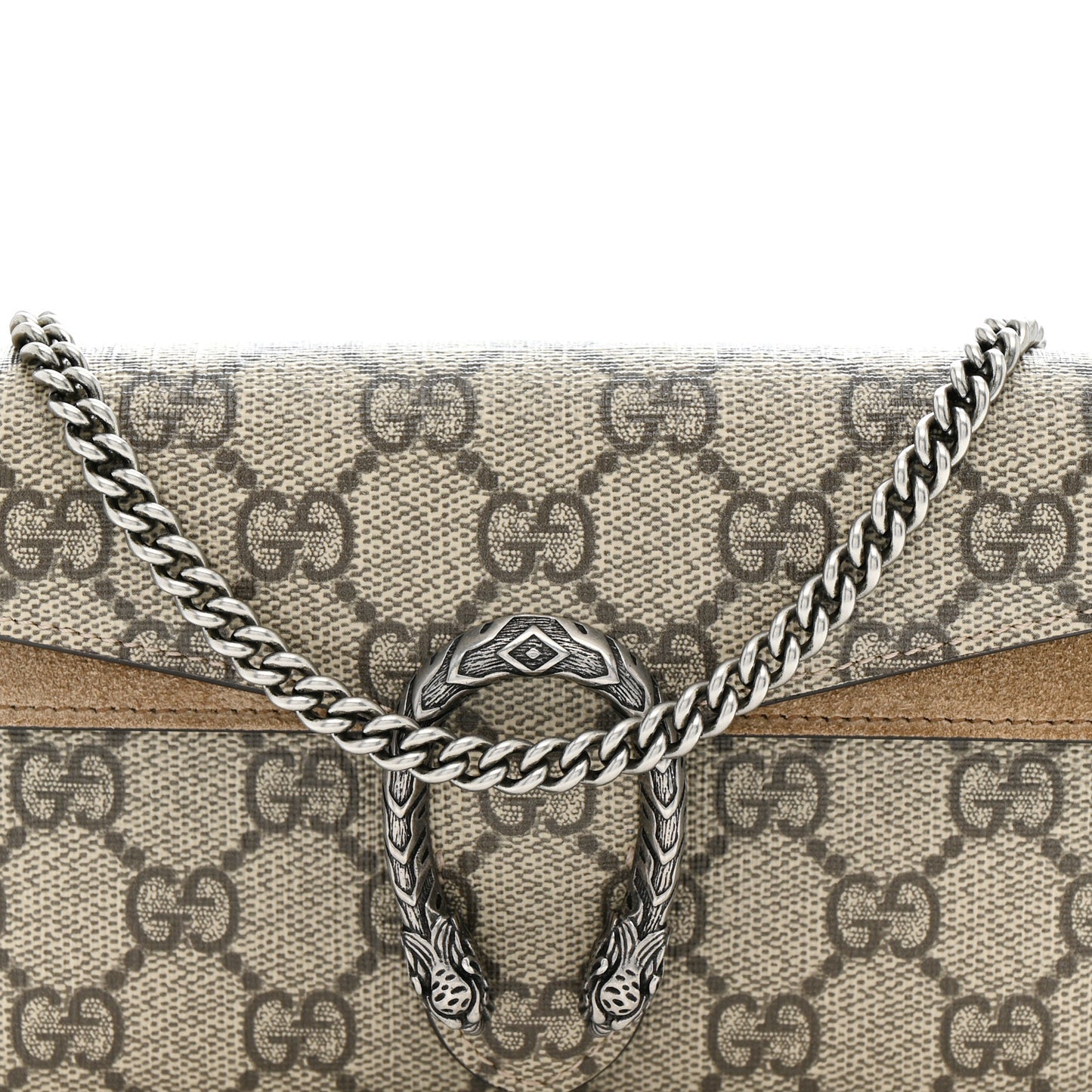GG Supreme Monogram Super Mini Dionysus Shoulder Bag Taupe